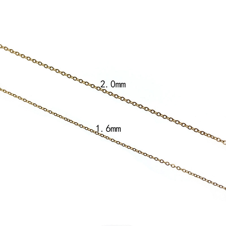 Amazon cross-border European and American fashion stainless steel electroplated gold necklace DIY accessories chain children 1